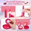 Woumserta Toddler Girls Toys Pretend Makeup Kits - Fake Makeup Set Toys for Kids 3 4 5 6 Year Old, Play Makeup Gift for Little Girls 3-5, Toddler Makeup Kit with Fake Makeup Toy Birthday Gift (Red) view 4