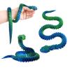 3D Printed Animals Snake, 24 Inch Surprise Mystery Fidget Anaconda Toy, Fake Python Statue with Realistic Eyes3-D Print Articulated Viper Collectible for Home Office Executive Desk LSL view 1