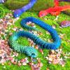3D Printed Animals Snake, 24 Inch Surprise Mystery Fidget Anaconda Toy, Fake Python Statue with Realistic Eyes3-D Print Articulated Viper Collectible for Home Office Executive Desk LSL view 4