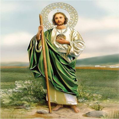 1000pcs Jigsaw Puzzles for Adults St. Jude Religion Intellectual Decompressing Educational Game Jigsaw Puzzles Family Puzzle to Enjoy Adult Decompression Gift Intellective Educational Game