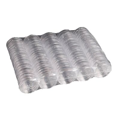 100Pieces NFC215 Round Card Display Case Protector Box 25mm Scratch Acrylic Construction For Long Lastings Use