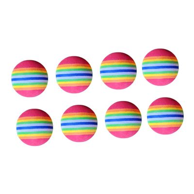 VANZACK 8pcs Rainbow Eva Training Balls Set for Indoor Practice Soft and Lightweight Design for Safe Use for Golf Swing Training and Approach Shots