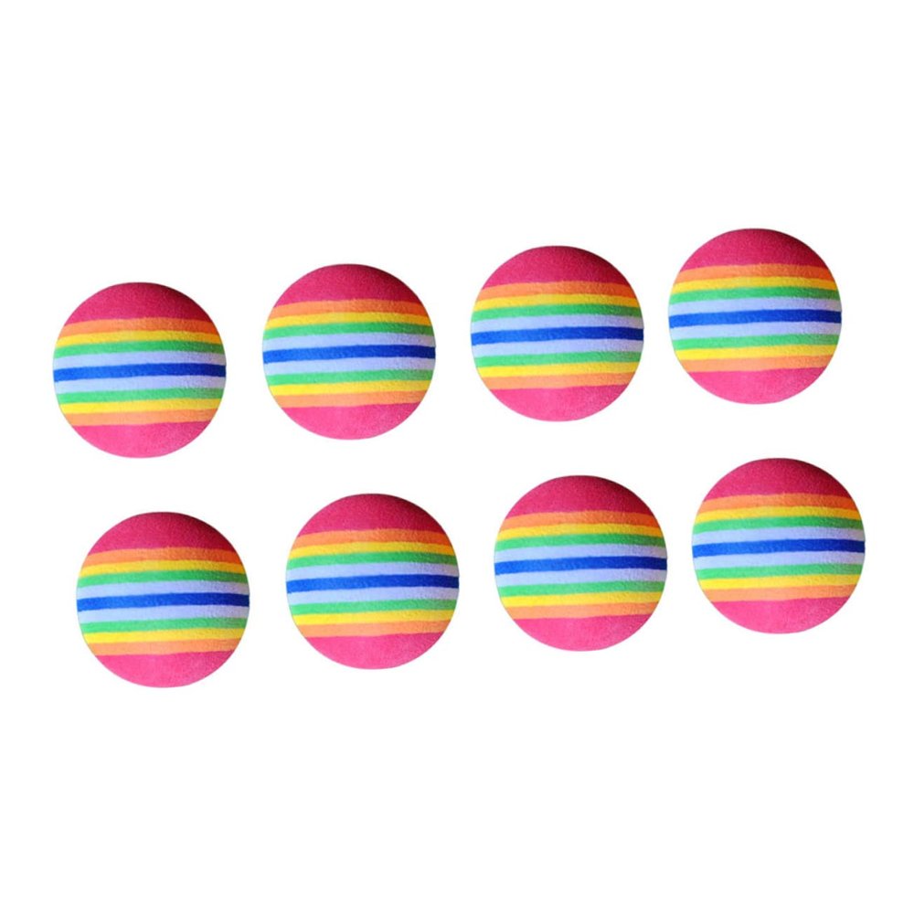 VANZACK 8pcs Rainbow Eva Training Balls Set for Indoor Practice Soft and Lightweight Design for Safe Use for Golf Swing Training and Approach Shots