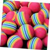 VANZACK 8pcs Rainbow Eva Training Balls Set for Indoor Practice Soft and Lightweight Design for Safe Use for Golf Swing Training and Approach Shots view 2