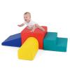 GLACER 4-Piece Foam Adventure Set, Soft Climber with Slide, Tunnel & Steps for Toddlers Indoor Play, Motor Skills & Safe Active Fun (Red) view 1