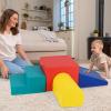 GLACER 4-Piece Foam Adventure Set, Soft Climber with Slide, Tunnel & Steps for Toddlers Indoor Play, Motor Skills & Safe Active Fun (Red) view 2