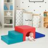GLACER 4-Piece Foam Adventure Set, Soft Climber with Slide, Tunnel & Steps for Toddlers Indoor Play, Motor Skills & Safe Active Fun (Red) view 3