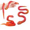 3D Printed Animals Snake, 24 Inch Surprise Mystery Fidget Anaconda Toy, Fake Python Statue with Realistic Eyes3-D Print Articulated Viper Collectible for Home Office Executive Desk Decoration view 1