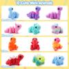 JOYIN 12 Pcs 3D Printed Dinosaur Animals Set, Mini Animals 3D Printed Toys - Cute Articulated Flexible Figurines Fidget Toys for Valentine Party Favors Birthday Gifts Desk Pets Office Home Decor view 3