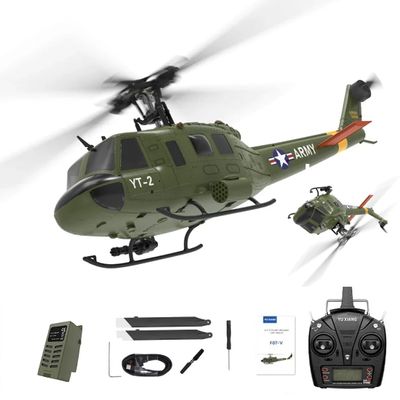 Actualia YUXIANG F07-V UH1D RC Helicopter, 1/34 Scale 6CH 2.4GHz Remote Control Aircraft Model, 3D/6G Brushless Direct-Drive Flybarless Military Helicopter for Adult - RTF