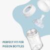 4Pack Replacement Silicone Nipple Compatible with Pigeon PP Nursing Bottle, Soft Spout Replacement for Pigeon, Easy Transition from Bottle to Cup, No Spill (S, Slow Flow) view 2