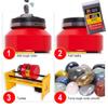 MJR Tumblers Commercial Duty Rock Tumbler. Capable of Running 18 Barrel Sizes & Combinations. Unmatched Quality, Durability & Versatility. (6lb & 6lb Large Base Rock Tumbler w/Grit Kit) view 4