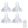 4Pack Replacement Silicone Nipple Compatible with Pigeon PP Nursing Bottle, Soft Spout Replacement for Pigeon, Easy Transition from Bottle to Cup, No Spill (M, Medium Flow) view 1