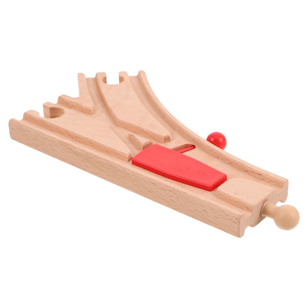 Abaodam Train Set Track Accessories Wooden Track Expansion Kit with Bridge Connector Pieces for Kids