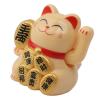 tomvorks Solar Powered Lucky Cat, Ideal for Office Desk Wealth Welcoming Mini Solar Cat Decoration, Window, Car Dashboard, Home (Yellow) view 3