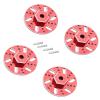 RC Car Parts for SG1603 for SG1604 for SG1605 SG1606 for Udirc UD1601 UD1602 UD1603 UD1604 UD1607 1/16 4Pcs RC Car Metal 9Mm Wheel Hex Brake Disc Parts(Red) view 2