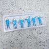 1:50 Engineer Figures Worker Dolls Collection Resin Material Height 4CM 1.57 in 6 People Match Scale Model Blue Grey Yellow (Blue) view 2