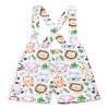 IBTOM CASTLE Lion First Birthday Outfit Boy Animal Safari Jungle Zoo Party Themed One Year Old Clothes Toddler Short Sleeve Romper Suspenders Shorts Cake Smash Photoshoot Set White 9-12 Months view 4