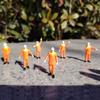 1:50 Engineer Figures Worker Dolls Collection Resin Material Height 4CM 1.57 in 6 People Match Scale Model Blue Grey Yellow (Orange) view 1