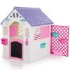 DOLU: Garden Playhouse - Pink-White-Purple, Indoor-Outdoor Toy Fort Area, Doorbell-Window-Pet Gate-Chalkboard, Fairytale Design Home, Kids-Toddlers 2+ view 1