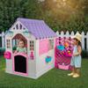 DOLU: Garden Playhouse - Pink-White-Purple, Indoor-Outdoor Toy Fort Area, Doorbell-Window-Pet Gate-Chalkboard, Fairytale Design Home, Kids-Toddlers 2+ view 2