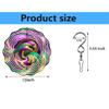 10 Inch Metal Mardi Gras Wind Spinner - Swirling Kinetic Art - Purple, Green, Gold Outdoor Garden Decor - Weather Resistant view 2