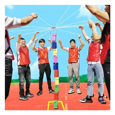 ABS Blocks Team Tower Game for Corporate Training & Family Bonding Activities, Indoor/Outdoor Leadership Development Game(Yellow,5PCS)