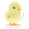 Abaodam Easter Chick Wind Up Stuffed Animal Toy Wind Up Chick Toys - Clockwork Animal Plaything Fluffy Jumping Chicken Easter Party Favors Kids Toys view 2