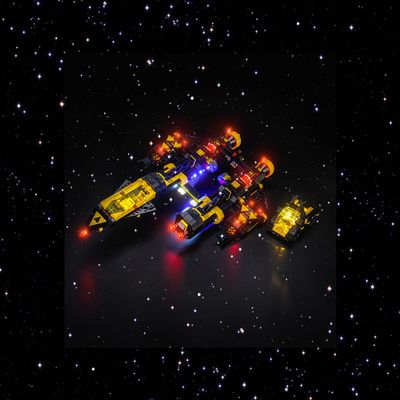 Brick Shine Light Kit for Blacktron Renegade 10355(Model Set is not Included) (Classic)