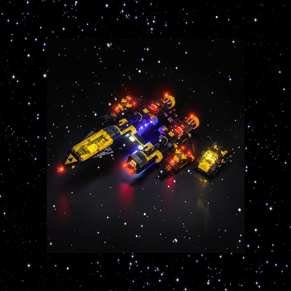 Brick Shine Light Kit for Blacktron Renegade 10355(Model Set is not Included) (Classic)