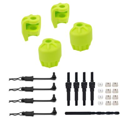 NMNRC Plastic Shock Cap Protector & Shock Standoff & Body Clips for Arrma 1/8 Typhon Kraton Outcast Notorious Talion 1/7 Mojave Infraction Felony Limitless RC Car Upgrades Part Green