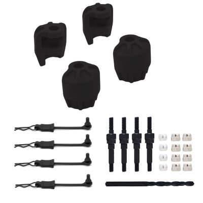 NMNRC Plastic Shock Cap Protector & Shock Standoff & Body Clips for Arrma 1/8 Typhon Kraton Outcast Notorious Talion 6S BLX & EXB 1/7 Mojave Infraction Felony Limitless 6S RC Car Upgrades Part Black
