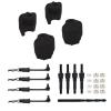 NMNRC Plastic Shock Cap Protector & Shock Standoff & Body Clips for Arrma 1/8 Typhon Kraton Outcast Notorious Talion 6S BLX & EXB 1/7 Mojave Infraction Felony Limitless 6S RC Car Upgrades Part Black view 1