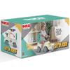 DOLU: Walk & Drive: Sit N' Ride - White-Yellow-Green - Foot-to-Floor Ride-On Toy Vehicle, Horn, Storage Seat, Push Handle, in-Outdoor, Toddlers 12mo+ view 3