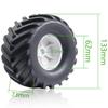 133mm 1/10 RC Monster Truck Rubber Tire Plastic Wheel Rim Big with monster Set 12mm Hex Fit for 1/10 most RC Monster Truck E-Revo HIMOTO HSP HPI Summit, Tamiya Kyosho W77 (white) view 2