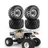 133mm 1/10 RC Monster Truck Rubber Tire Plastic Wheel Rim Big with monster Set 12mm Hex Fit for 1/10 most RC Monster Truck E-Revo HIMOTO HSP HPI Summit, Tamiya Kyosho W77 (white) view 3