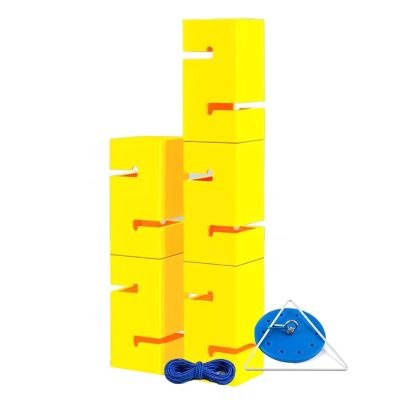 Team Building Game for Adult, Instant Setup Team Building Blocks Tower Game, Field Day Game Set for Schools & Community Centers(Yellow,5PCS)