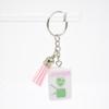 American Mahjong Tile Keychain, Cute Pink and Green Joker Design with Tassel, 1.5 x 1 inches, Mahjong Accessories, Gifts, and Prizes view 2
