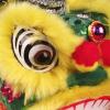 CoudarTitie Hand String Puppet with Rod, Chinese New Year Decoration Sturdy Chinese Marionette Lion Toy for Parties Spring Festival Kids, Green Yellow view 2