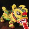 CoudarTitie Hand String Puppet with Rod, Chinese New Year Decoration Sturdy Chinese Marionette Lion Toy for Parties Spring Festival Kids, Green Yellow view 3