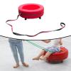 EHJRE Kids Hand Pulled Cart with Wheels, Versatile Children Tire Cart Toy for Indoor Outdoor Playground Birthday Group Activities, Red view 4