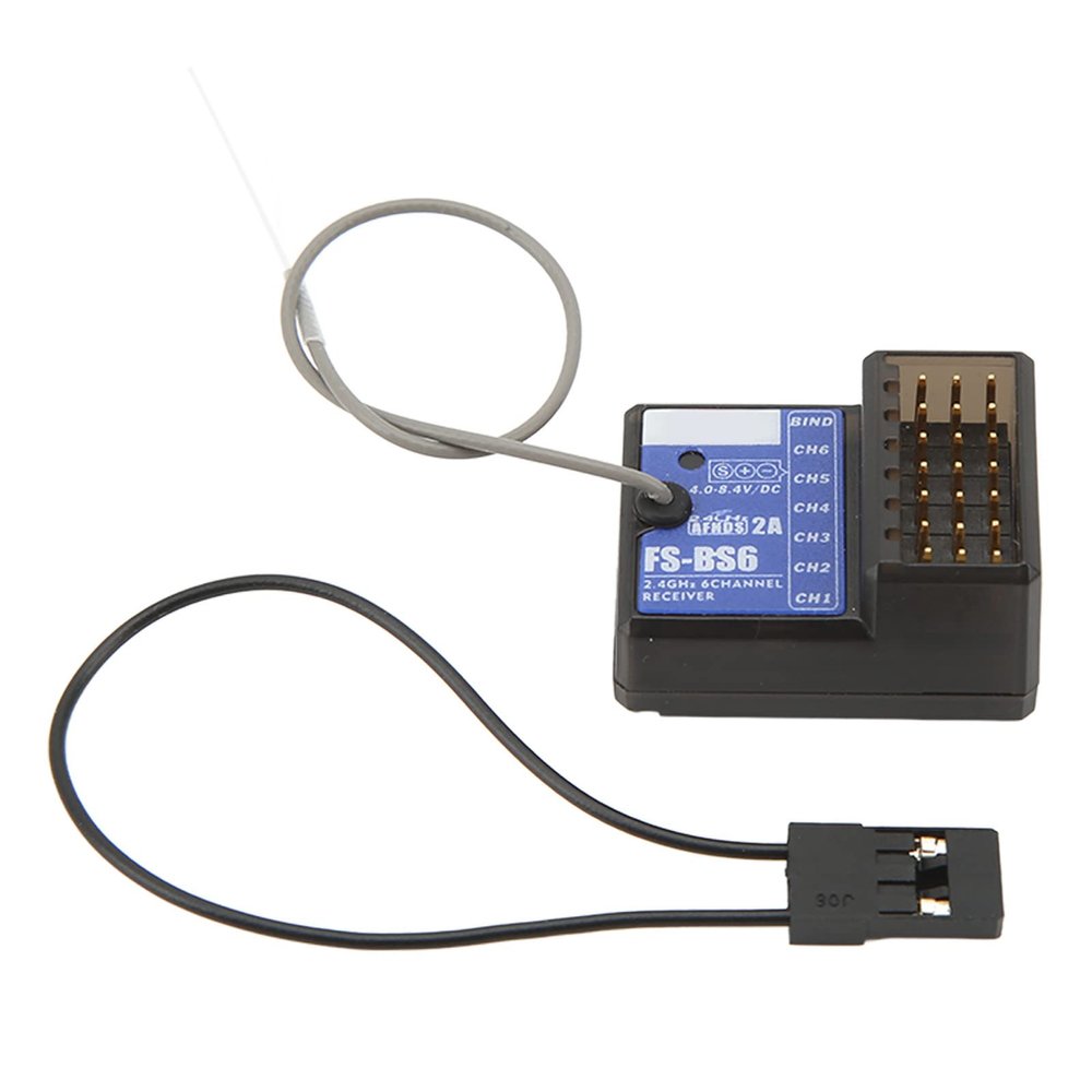 6CH 2.4GHz AFHDS2A RC Receiver with Gyroscope Function, Compatible with Flysky FS GT5 FS IT4S, for RC Car and Boat, Fast Response, Stable Waft Transmission