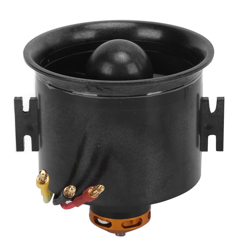 6 Blade 70mm Ducted Fan with High Rigidity Brushless Motor for Remote Control Airplanes, Powerful and Efficient, Aerodynamically Tested, Sturdy Composite Material