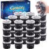 24 Pack Black Galaxy Slime Party Favors for Girls & Boys, Galaxy Star Slime Cup Bulk, Super Soft Sludge Toy, Wet, Non Sticky, Birthday Gifts, Classroom Rewards for Kids, Goodie Bag Stuffers view 1