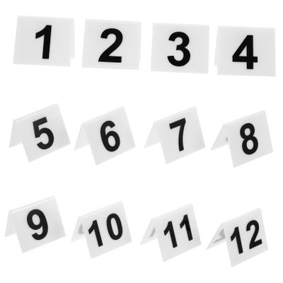 SKISUNO 12pcs Acrylic Werewolf Number Plate Crime Scene Numbers for Halloween Party Horror Movie Decorations