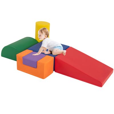 GLACER 6-Piece Foam Adventure Kit, Soft Climbing Blocks w/Waterproof Covers, Toddler Play Gym for Active Learning & Creative Play (Ages 1-3) (Mixed Color)
