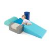 GLACER 6-Piece Foam Adventure Kit, Soft Climbing Blocks w/Waterproof Covers, Toddler Play Gym for Active Learning & Creative Play (Ages 1-3) (Navy Blue) view 1