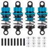 4Pcs JGGZONE 1:10 50mm RC Oil Filled Shock Absorbers Assembled Kit Compatible with Tamiya TT-01 TT-02 M03 M04 M05 M06 1:10 On Road Car Upgrades Replace Parts (Blue, 50MM) view 1
