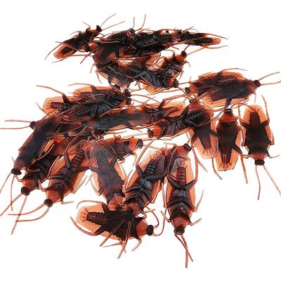 ccHuDE 100 Pcs Plastic Fake Cockroaches Small Realistic Roaches Halloween Lifelike Roaches Mini Prank Cockroaches Mini Roach Bugs Scary Roaches Decorations for April Fool' s Day