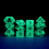 Arctic Frost Quencher Glow in The Dark 12pc Dice Set Inked in Silver view 4